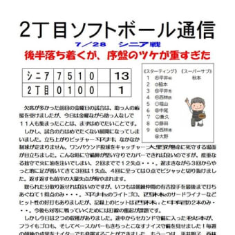 2023.7.28  シニア戦