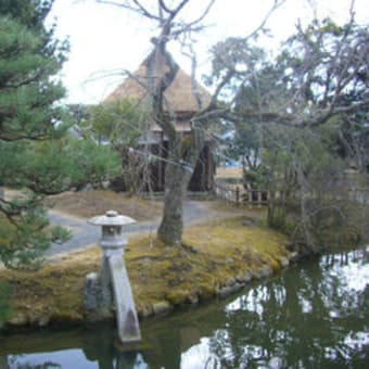 津山市山北、国の指定名勝「衆楽園」の「風月軒」が改修され見事な茶室が完成しました。