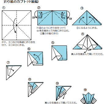 折り紙の兜 k
