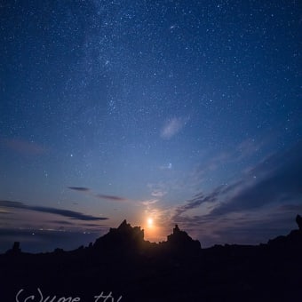 恵山星景〜月の出（２）