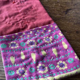 刺繍風のステッチ