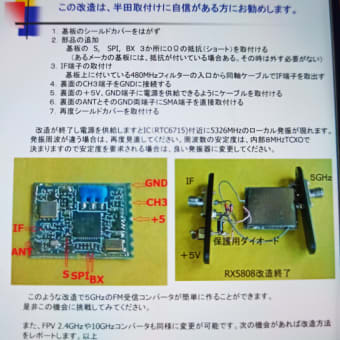 5.7GHzを聴こう　簡単、安価　中華製ユニット使用