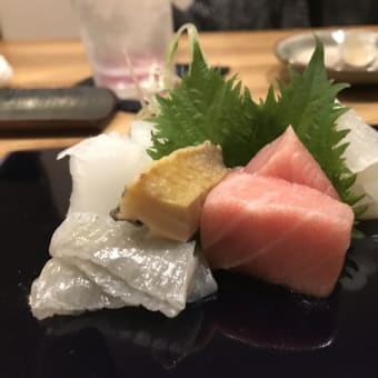 お袋を誘って夕食　～寿司横山さんにて～