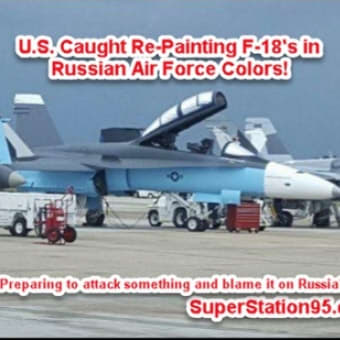 米軍基地でロシア機に塗装した軍機発見！
