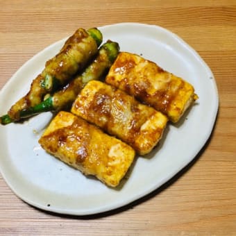 豆腐料理　塩麻婆と肉巻き