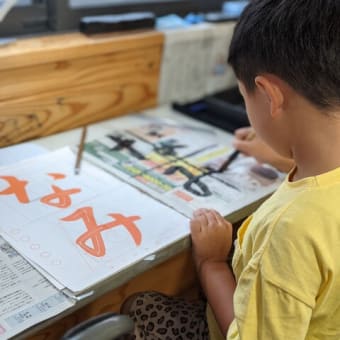 八郎書道教室日記　　８月２９日木曜日　　台風から曇り