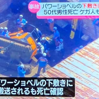 東京で糞外道がミニショベルを５０代男性の上に倒して男性を殺害