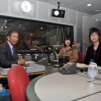 宮島市長とラジオ収録