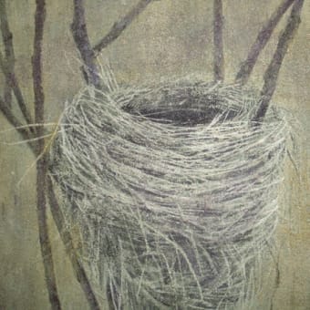 鳥の巣の絵画 Nest of a bird    No.47