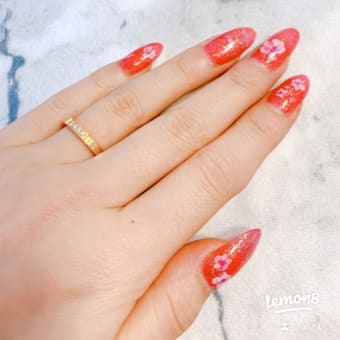 桜セルフネイル💅