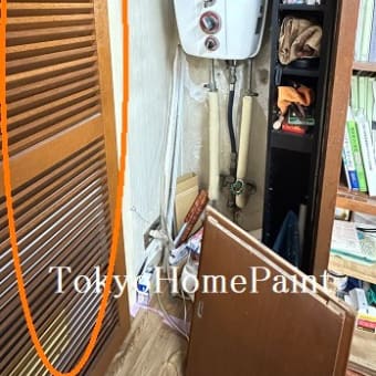 作り付けの収納棚を白く甦らせよう！②