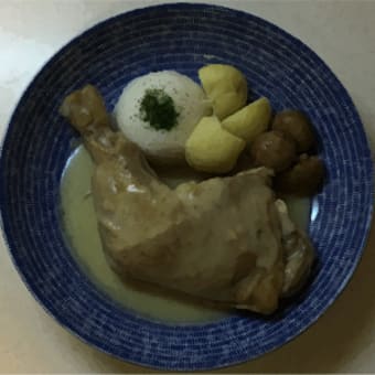 「甘々と稲妻」の鶏肉のクリーム煮を作りました