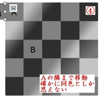 図形のＡとＢが同色か検証してみましょう