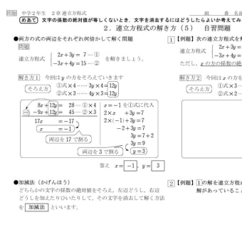 【中２自習】連立方程式_特別版（６）