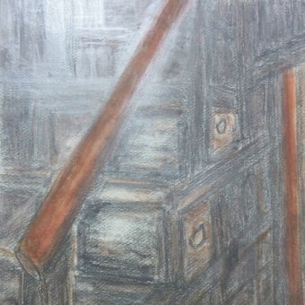 楽描き水彩画「鉛筆で大胆に」