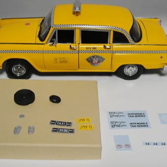 タクシードライバー　トラヴィスの1/18チェッカーキャブ　1/18 TAXI DRIVER Travis’s NY checker Cab