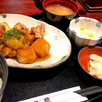 【日替定食】鶏と豆腐の揚げおろし煮を頂きました。 at ニユートーキヨー庄屋 新青山ビル店