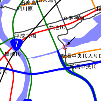 鳥屋野潟　親松導水路の橋が完成