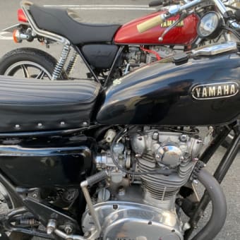 XS650と新年の挨拶走行。