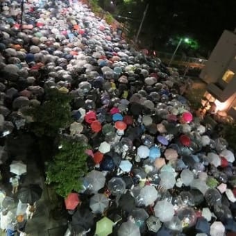 雨の隅田川花火大会