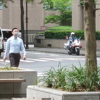 九段下法務局から竹橋、丸の内、辻斬り白バイに餌食になるタクシー