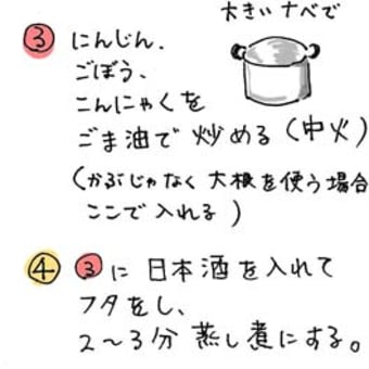 「甘々と稲妻」に触発された「豚汁」