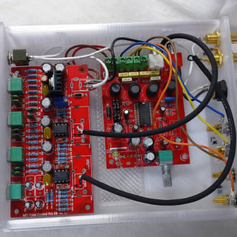 小型アンプ　NFJ YDA-138+プリアンプ