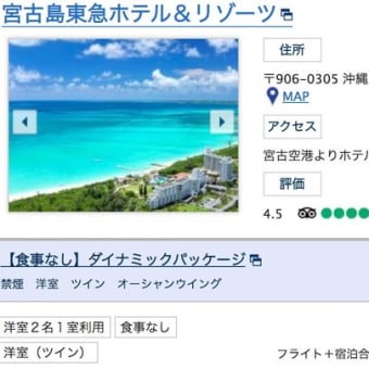 東京　 → 　宮古   ....下地島