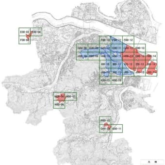 徳島市　都市計画図・危険度マップ ・市道認定道路　・浄化槽補助 埋蔵文化財保護