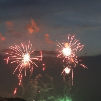 笠岡市花火大会笠岡港にて