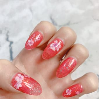 桜セルフネイル💅