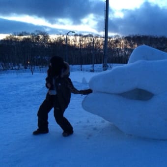 市民雪像ゆきまつりinだんパラ1日目