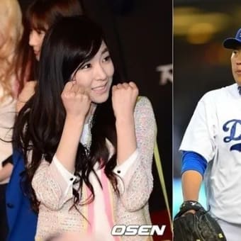 Tiffany throws the first pitch at LA's Dodger Stadium