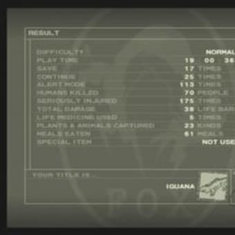 MGS3クリア！