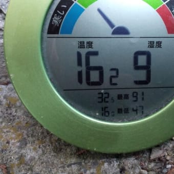 令和7年6月28日・今朝の東祖谷18℃（16.2℃）