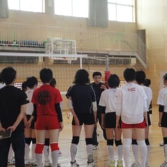 古川学園高校女子バレー部との強化練習