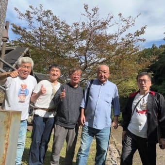 旧友5人とログハウスでシルバーＢＢＱ