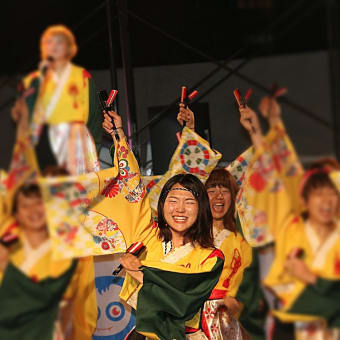 山口県立大学よさこい部 奄美連合萩組 in 「山口七夕ちょうちんまつり 2017」･･･♪