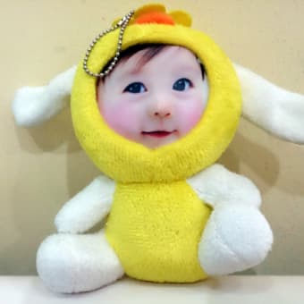 マスコット人形への顔プリント