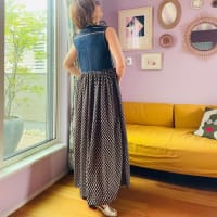 素材ミックスのジレワンピ
