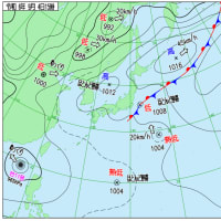 9月4日　アメダスと天気図。