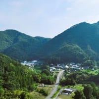 道の駅いくさかの郷特産市＆宇留賀上空からの風景