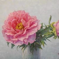 「牡丹図」F4  oil on canvas