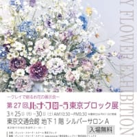 粘土で作るお花の展示会、東京交通会館にて開催します。