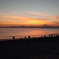 片瀬江ノ島「西浜」からの夕日