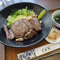 「大阪屋」で「ロースステーキ丼」と「から揚げ」を堪能！