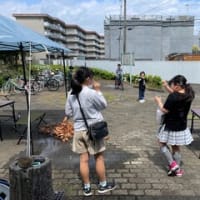 2025年4月の1日児童館かっぱら広場「タケノコをゆでて食べるぞ～」