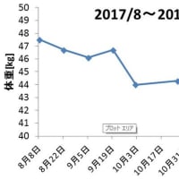 体重変化と体調　2017年8月～2017年12月