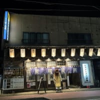 ホテル前で　秋田満喫