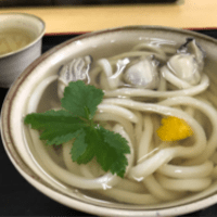 今日は牡蠣うどん